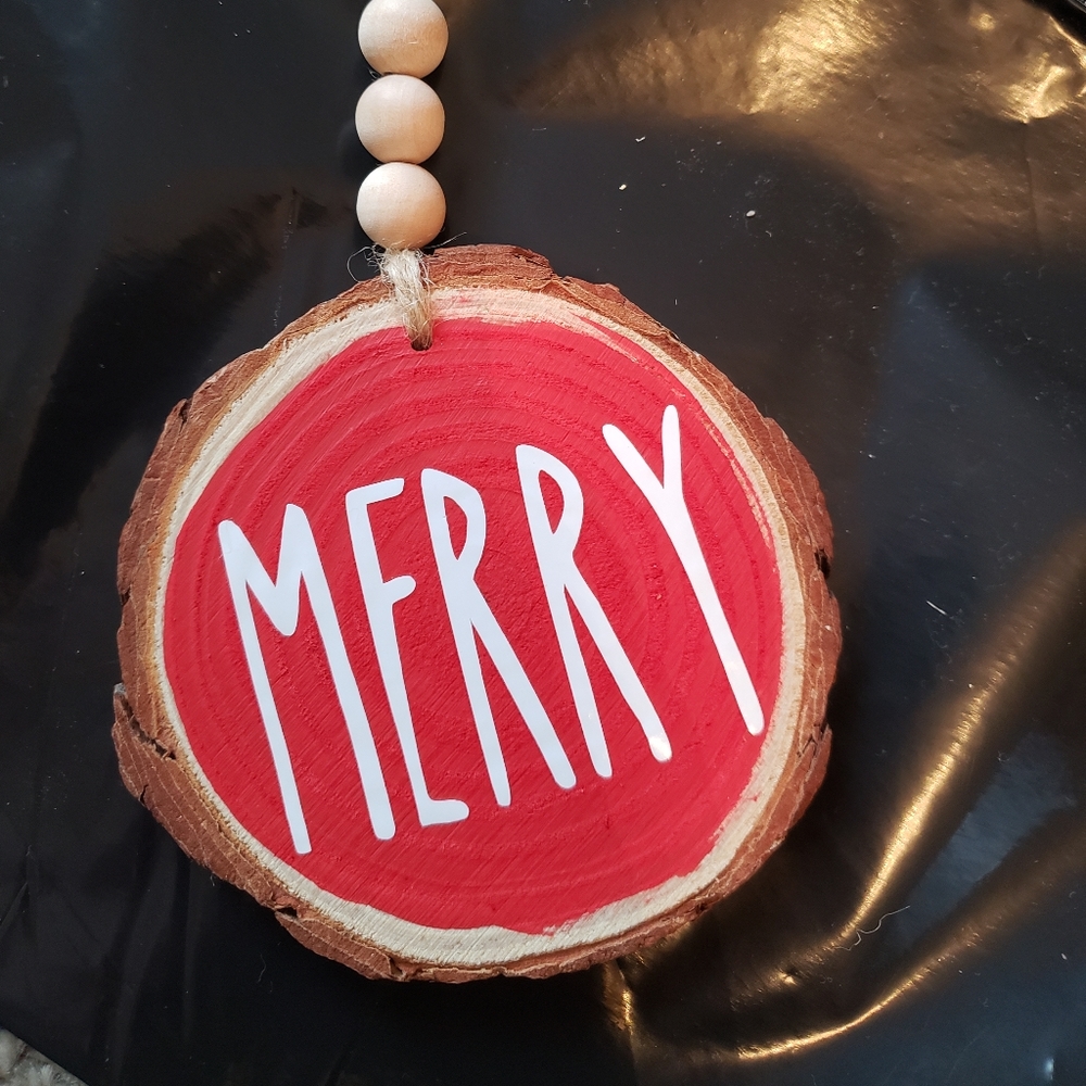 Natural Wood Slice ornaments